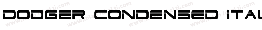 Dodger Condensed Italic字体转换
